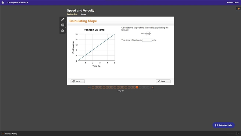 Calculate the slope of the line on the graph using the formula.-example-1