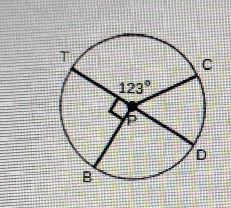 Find the measure of arc CD in p​-example-1