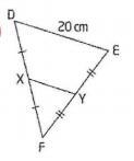 Calculate the length of line segment XY in each triangle. Please No Docs/No File Only-example-1