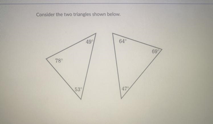 Are the triangles congruent ? Please answer correctly !!!!!!!!!!!!!! Will mark Brianliest-example-1