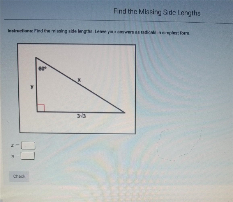 Find the missing side lengths​-example-1