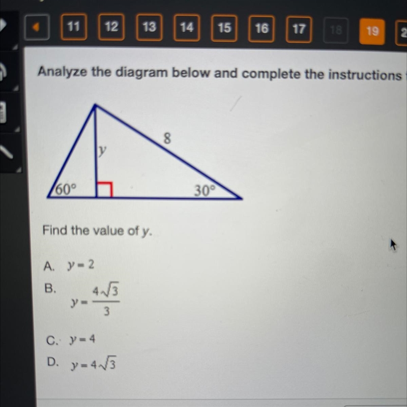 PLEASE HELP Find the value of y-example-1