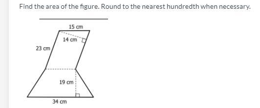 Find the area of the figure. Round to the nearest hundredth when necessary.-example-1