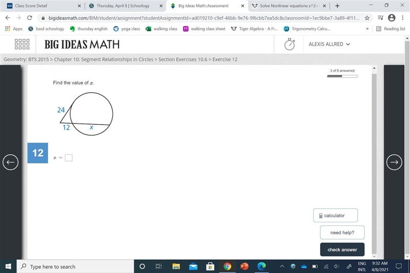 Help with segment relationships in circles...picture attached.-example-1