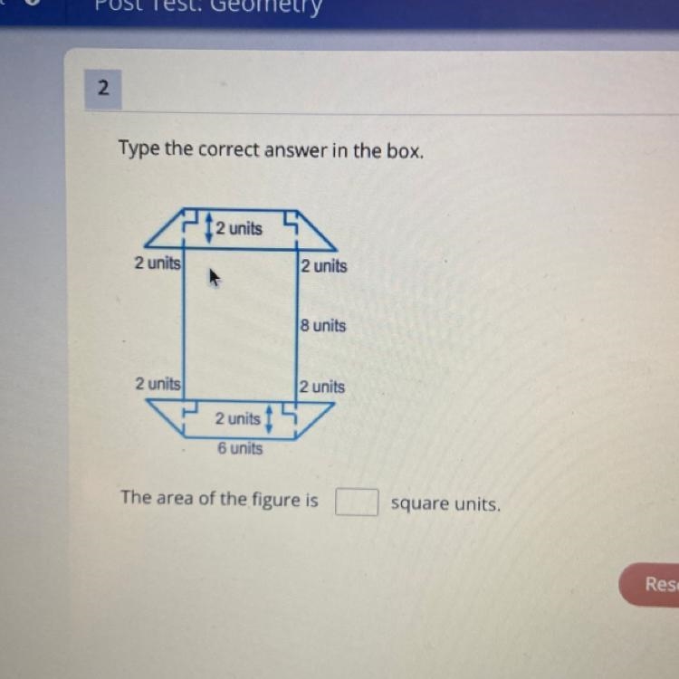 The area of the figure is how many square units?-example-1