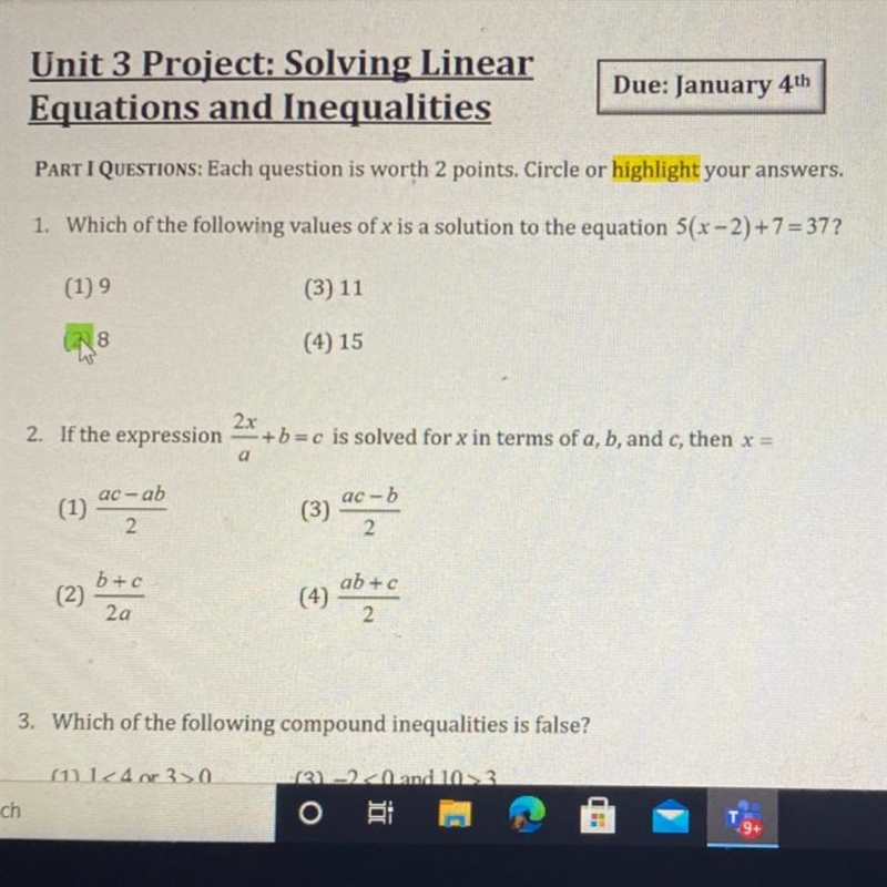 I need help with number 2.-example-1