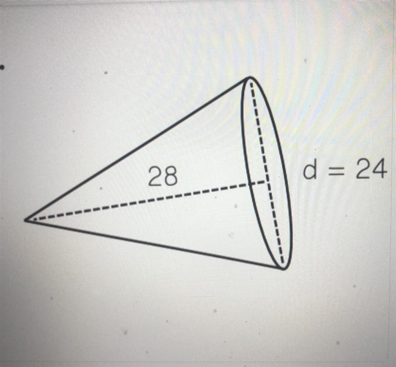 Find the volume of the cone-example-1