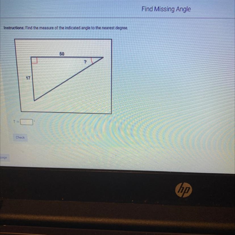 Find the measure of the indicated angle to the nearest degree-example-1