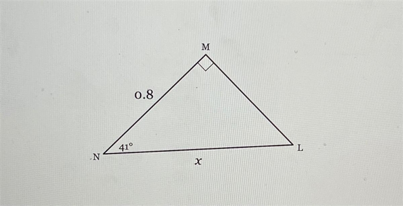 Solve for x. Round to the nearest tenth, if necessary. Calculating Sin or Cos or Tan-example-1