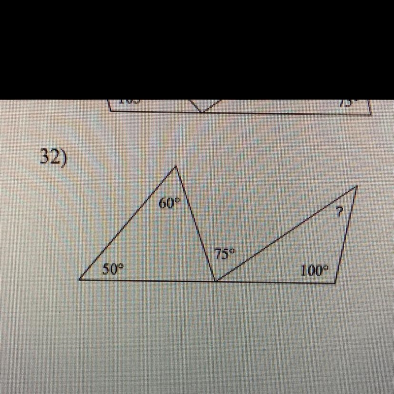 Find the measure of each angle indicated-example-1