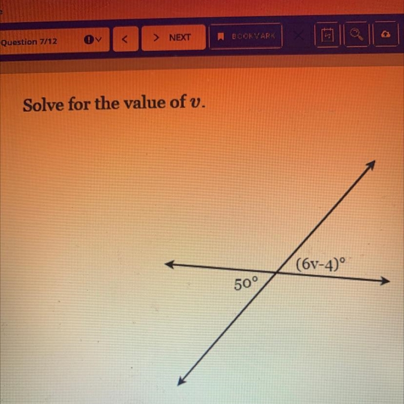 Solve for the value of v.-example-1