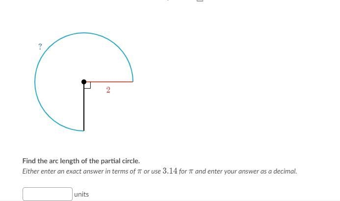 Find the arc length of the partial circle.-example-1