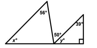 Find the values of x and y.-example-1