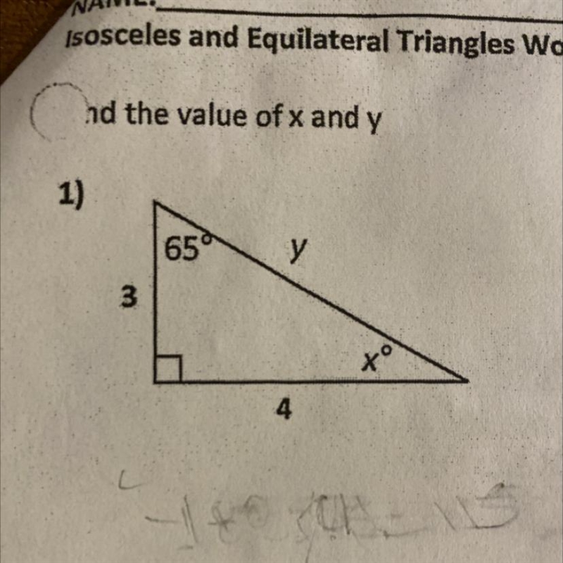 Plz help meee Find the x and the y Plz I need work to-example-1