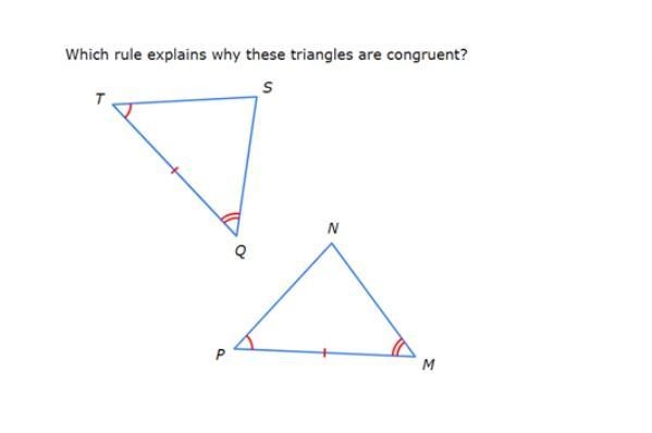 Which rule explains why these triangles are congruent?-example-1