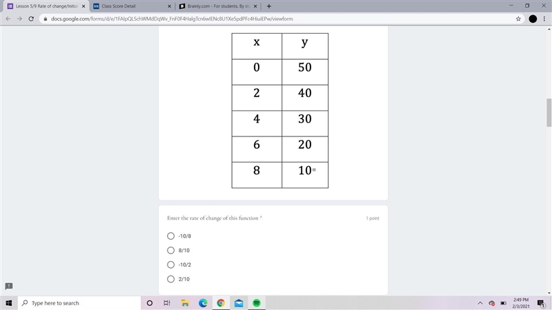 HELP PLEASE!!!!! i need to find the rate of change-example-1