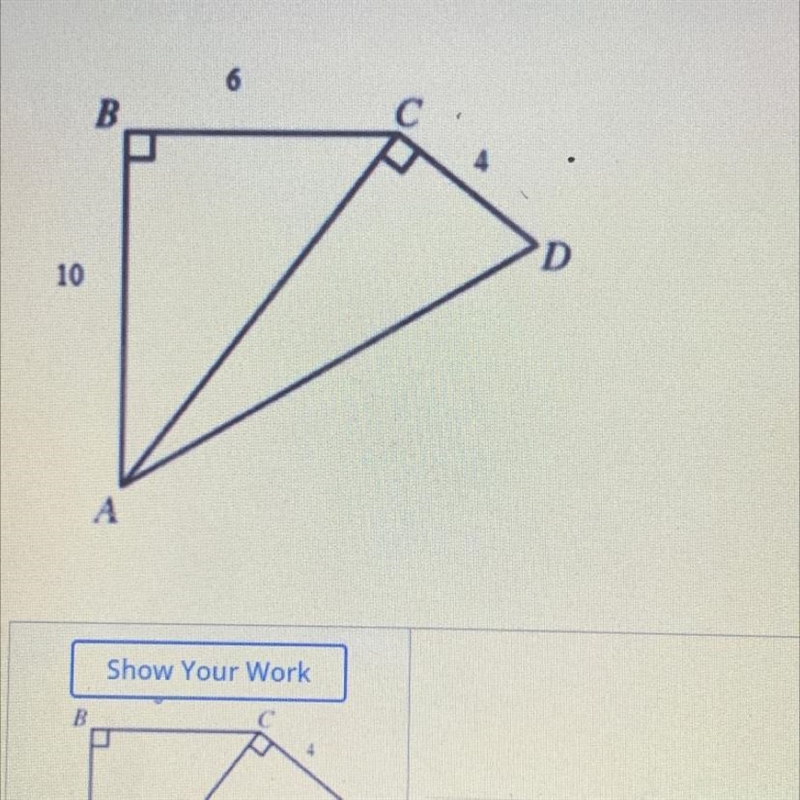 In the figure below, find the length of AD. Round your answer to the nearest tenth-example-1