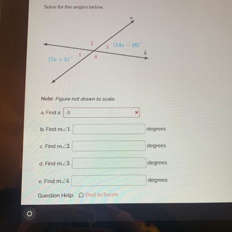 25 POINTS PER PERSON ANSWERING Solve for the angles below. find X. : Find m angle-example-1