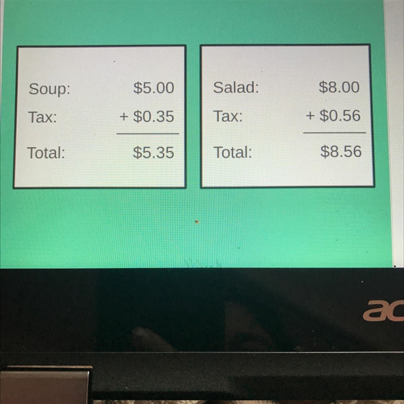 HELP WHAT PERCENT IS THE SALES TAX????-example-1