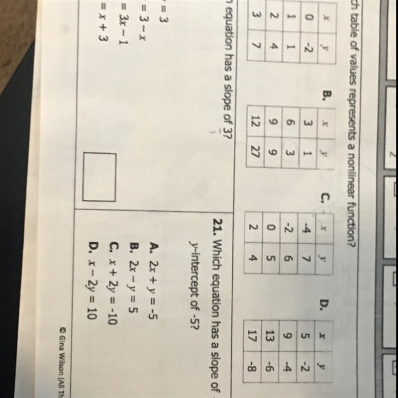 Please help on 19 / what is a nonlinear function answer soon and I give as many points-example-1