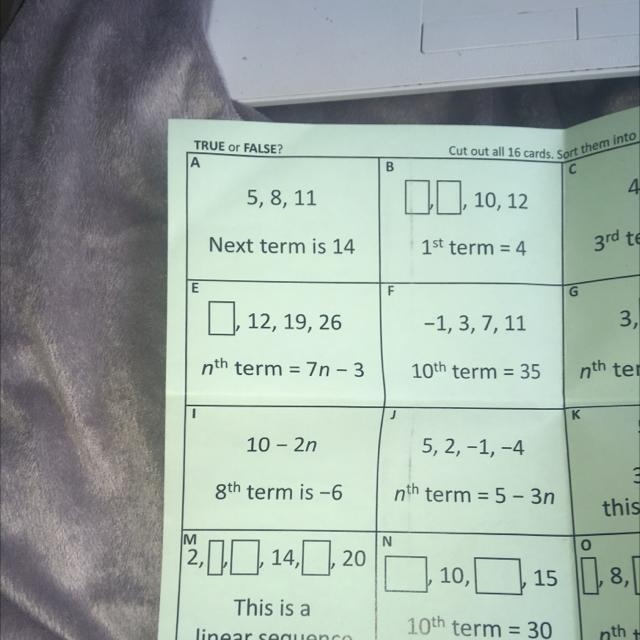 Help with this nth term homework please answer true of false-example-1