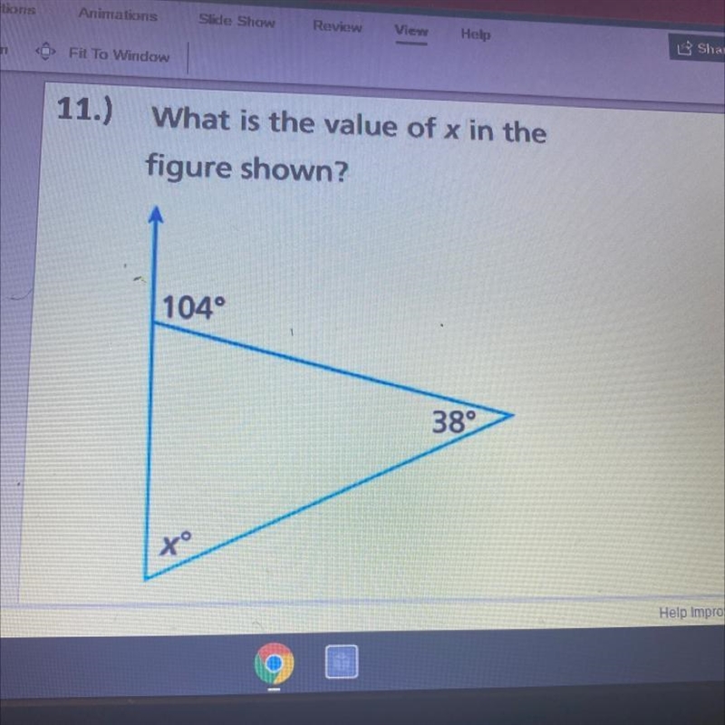 What is the value of x in the figure shown?-example-1