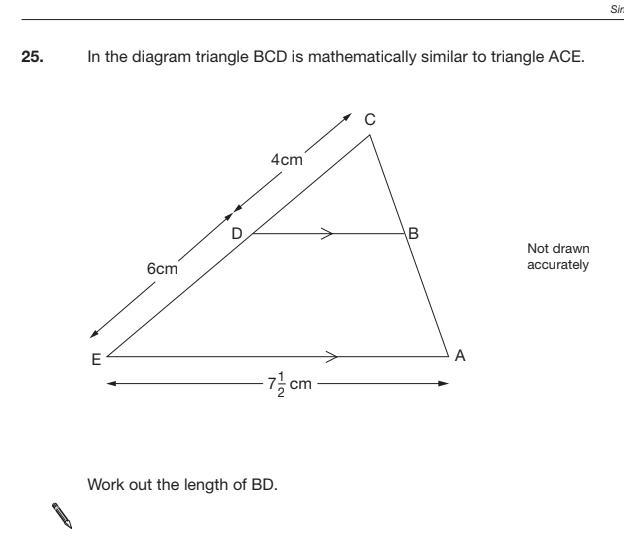 In the diagram triangle BCD is mathematically similar to triangle ACE-example-1