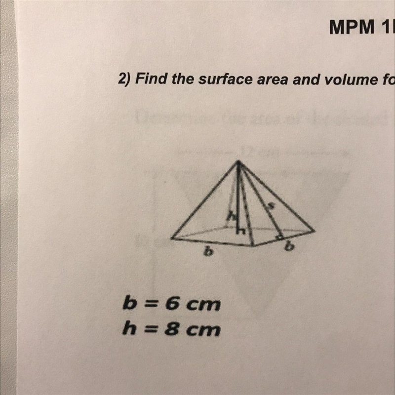 Find the surface area and volume for each of the following with full explanation:-example-1