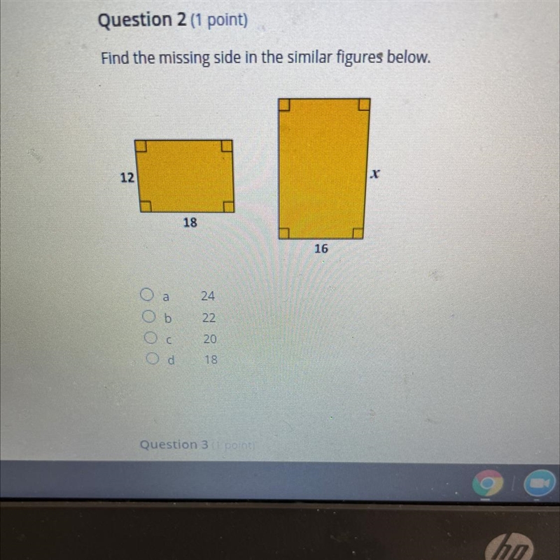 Find the missing side in the similar figures below-example-1