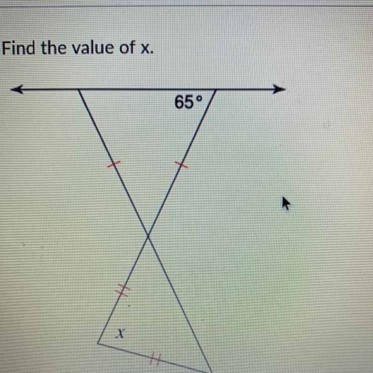 Find the value of x of the figure-example-1