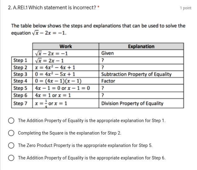 Which statement is incorrect?-example-1