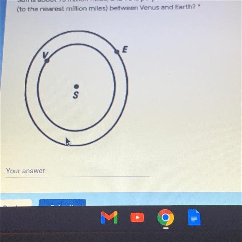 In the diagram, represents the location of the Sun, V represents the location of Venus-example-1