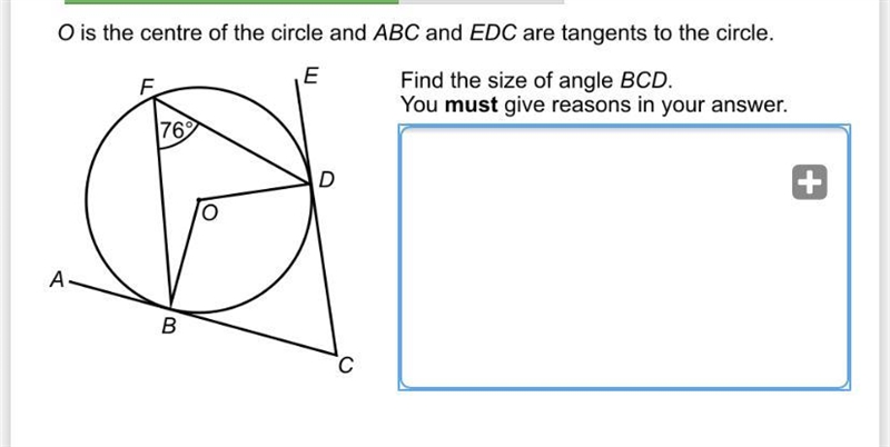 O is the centre of the circle and ABC and EDC are rangers to the circle. Find the-example-1