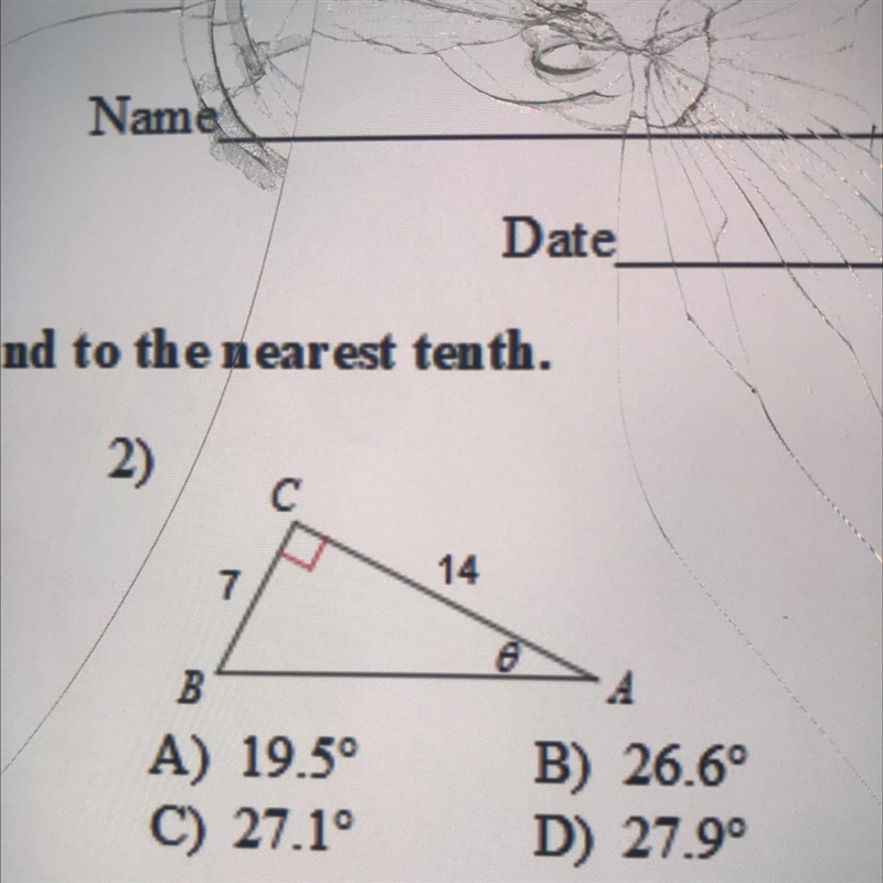 Find the measure of each angle indicated. Round to the nearest tenth.-example-1