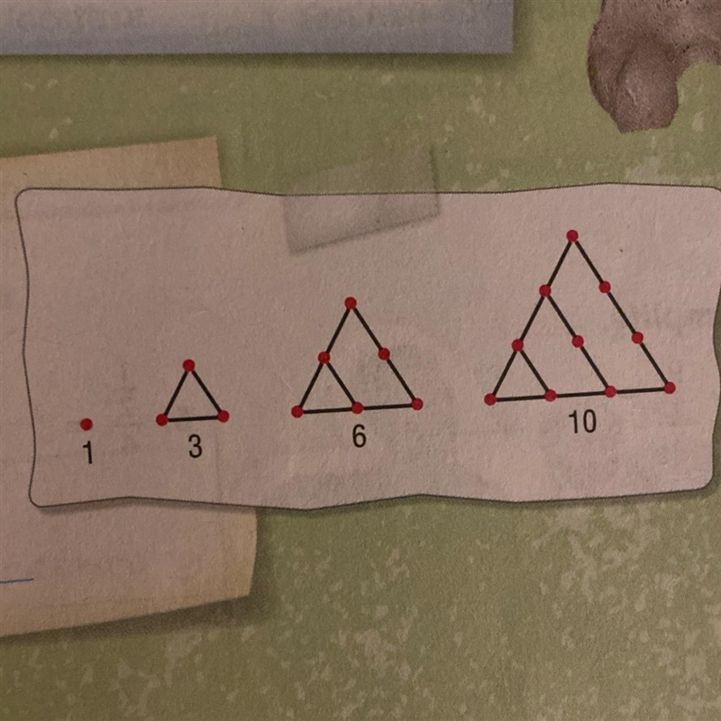 Numbers that can be represented by a triangular arrangement of dots are called triangular-example-1