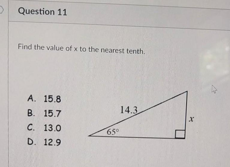 Find the value of X to the nearest tenth:-example-1