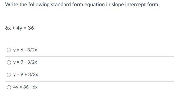 Write the following standard form equation in slope intercept form.-example-1