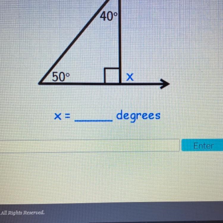 Ok so x=40+50+90? Am I right-example-1