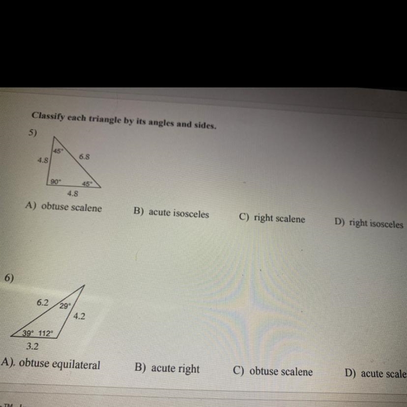 5. Classify each triangle by its angle and sides-example-1