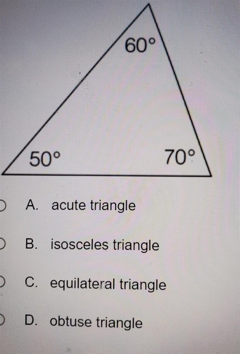 Molly needs to classify the triangle below based on angles. Which class is correct-example-1