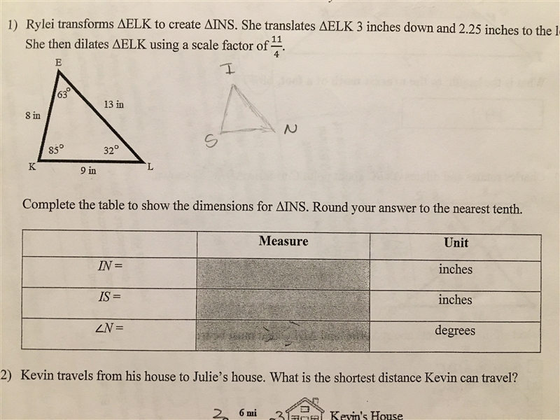 Similar triangles and polygons worksheet help with number 1-example-1