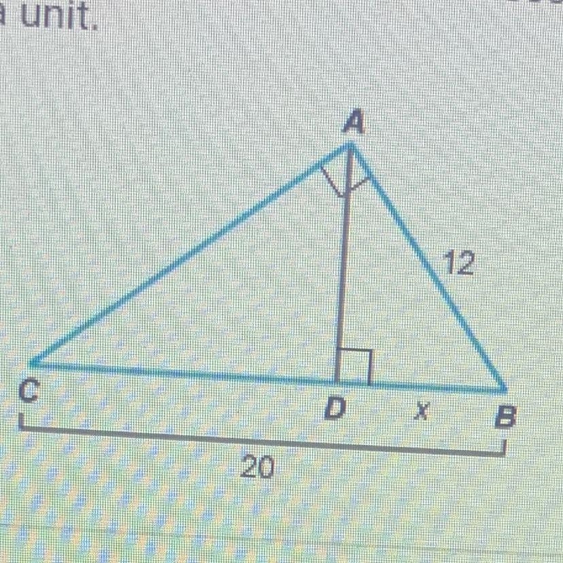 What is the value of x in the diagram below? If necessary, round your answer to the-example-1