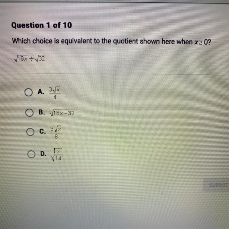 Which choice is equivalent to the quotient shown here when x2 0?-example-1