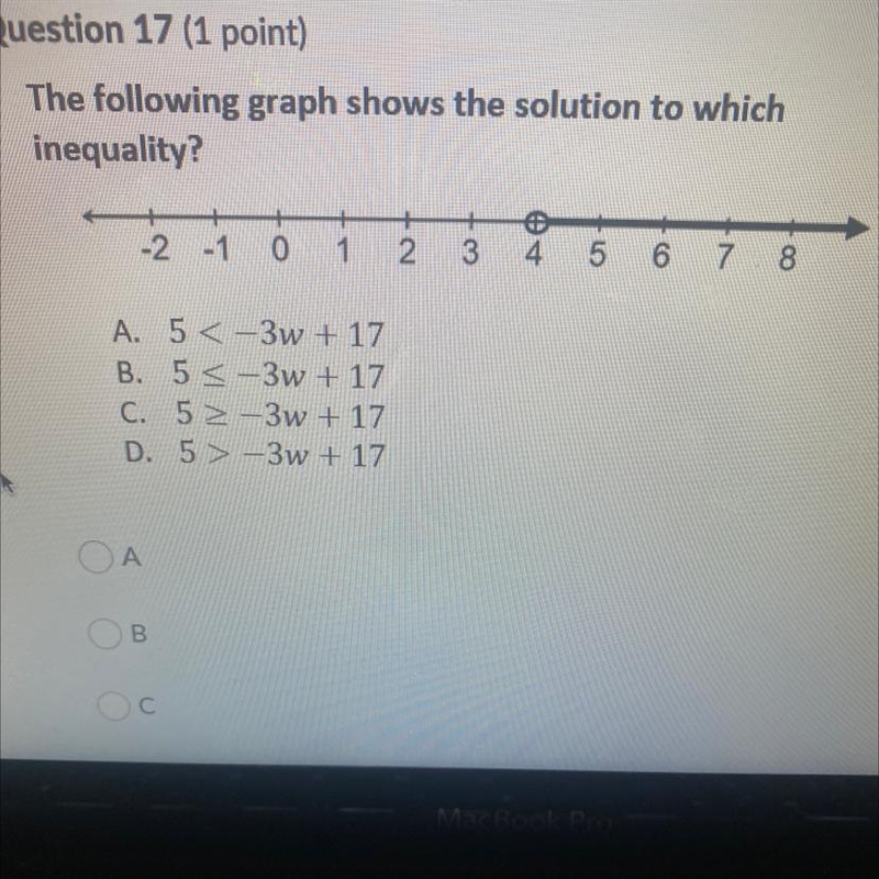 ANSWER QUICK PLEASE the following graph shows the solution to which inequality?-example-1