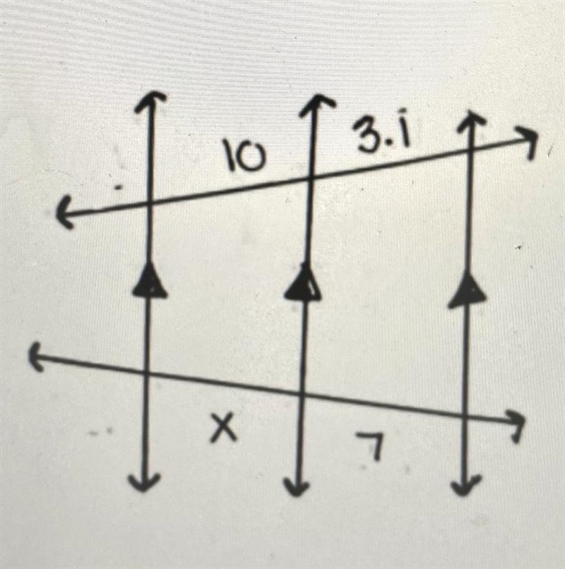 What is the value of x Thank you!-example-1