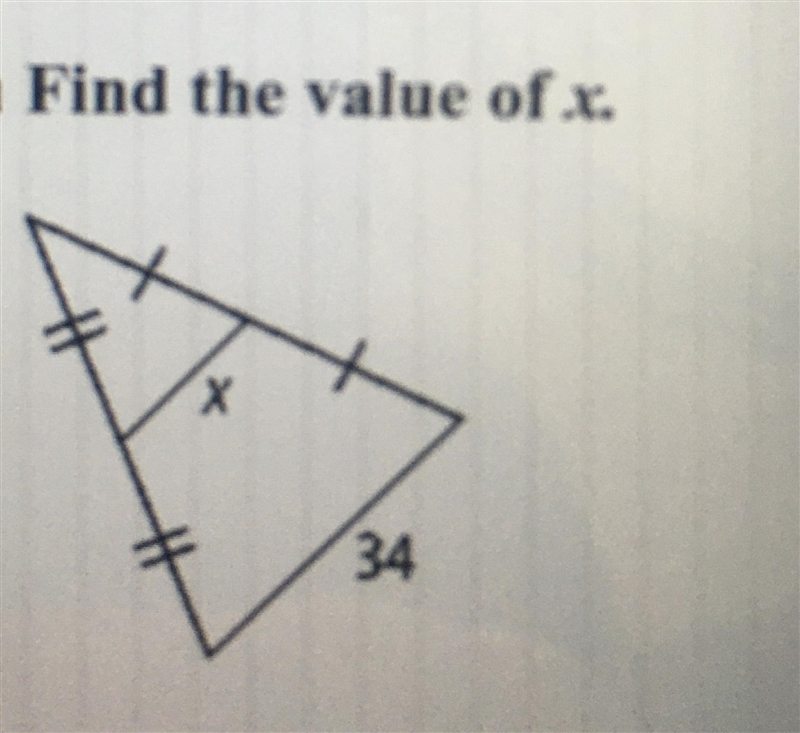 Find the value x. Need help....thank you-example-1