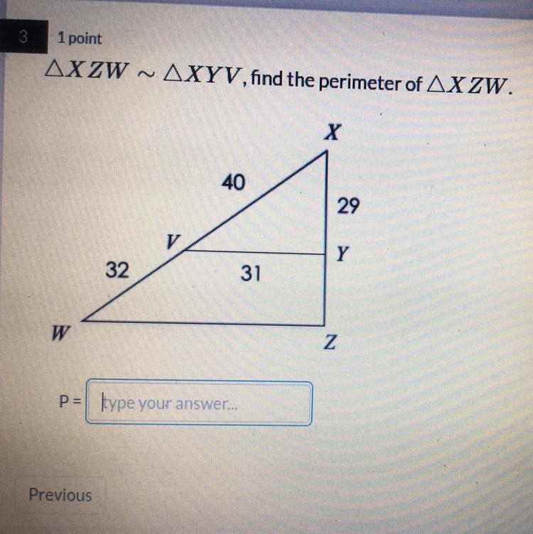 XZW XYV find the perimeter of XZW? PLS HELP-example-1