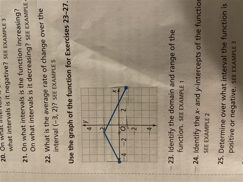 24. identify the x- and y- intercepts of the function-example-1