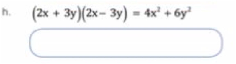 Encuentra en cada producto notable el error o errores,enciérralo y escribe el resultado-example-1