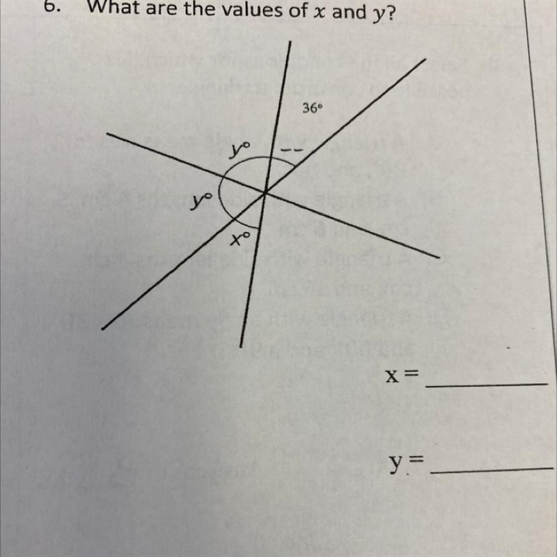 PLEASE HELP ASAP 40 PTS 6. What are the values of x and y?-example-1